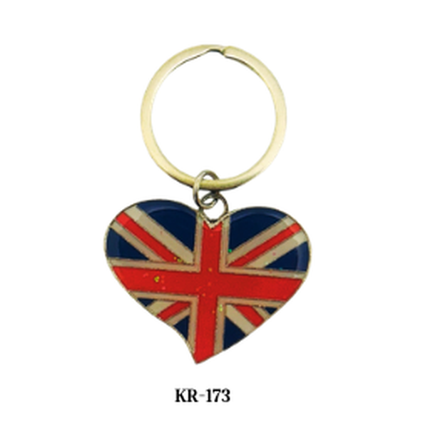 Keyring - KR173 Union Jack Heart