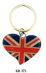 Keyring - KR173 Union Jack Heart