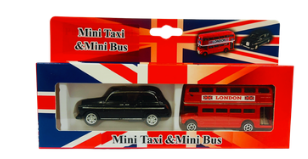 Diecast (Set of 2 Mini Taxi + Mini Bus) - 22-24 Small