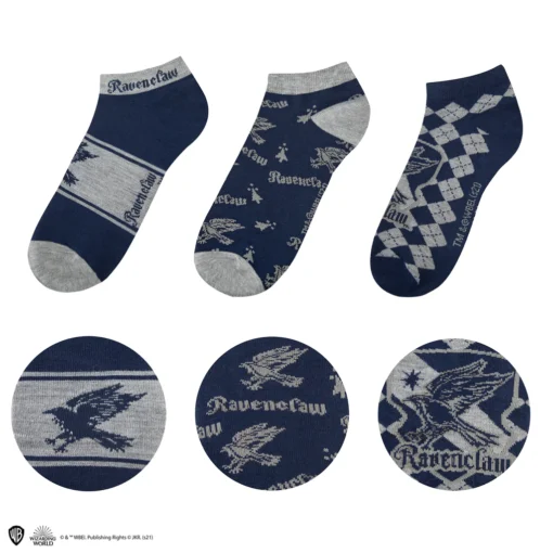 Harry Potter Set of 3 Ravenclaw Ankle Socks - CR1633