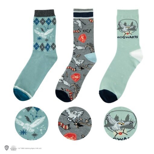 Harry Potter Set of 3 Hedwig Socks - CR1602