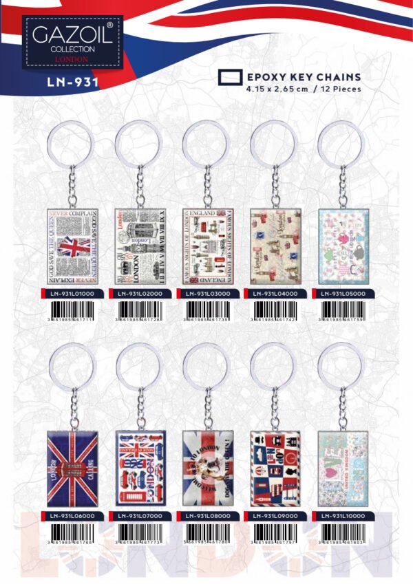 Epoxy Key Chains (4.15 x 2.65 cm) - LN-931