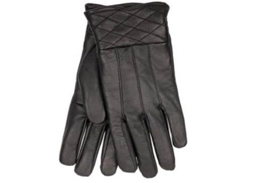 Ladies Black Leather Gloves - HL1036