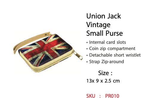 Union Jack Vintage Small Purse - PR010