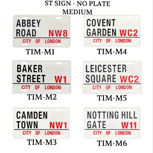 Medium Metal Sign Plate - TIM