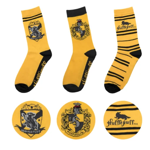 Harry Potter Set of 3 Hufflepuff Socks - CR1624