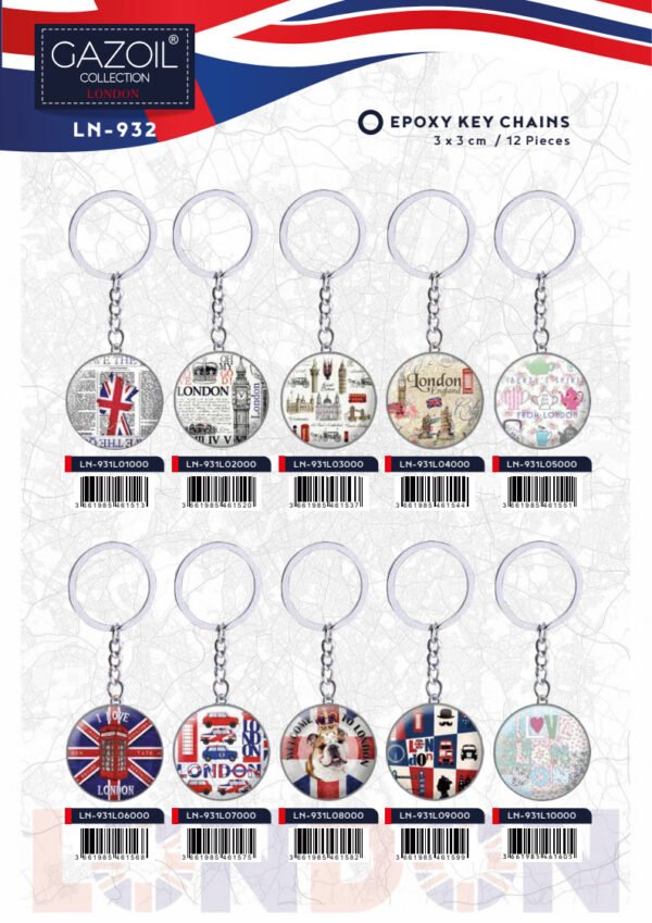 Epoxy Key Chains (3 x 3 cm) - LN-932