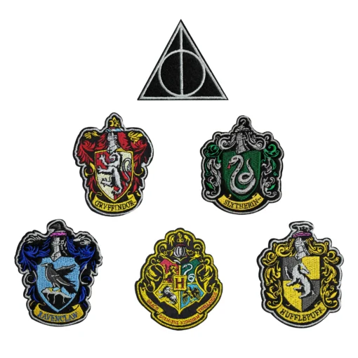 Harry Potter Set of 6 Harry Potter Crests Patches (Iron-on) - CR2206