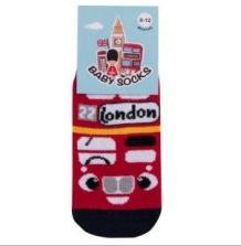 London Bus Baby Socks - BS01DD