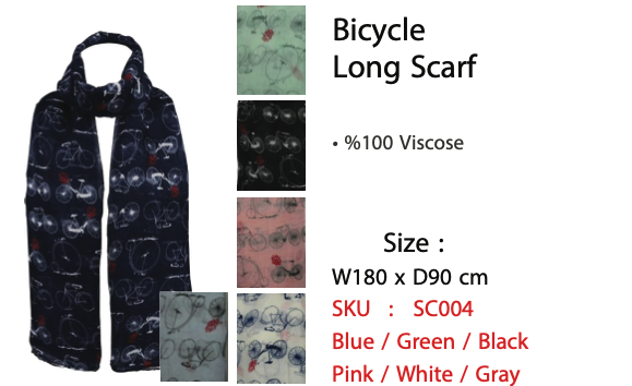 Bicycle Long Scarf - SC004