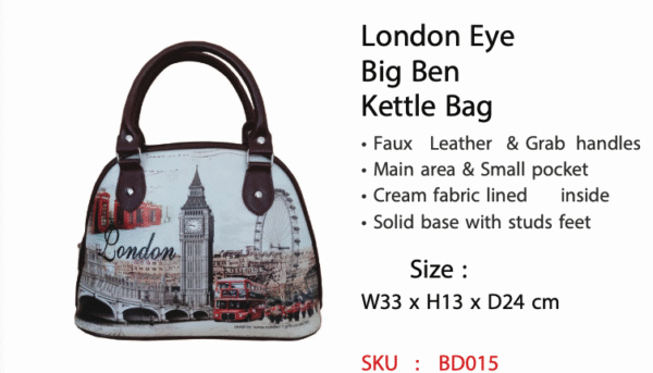 London Eye Big Ben Kettle Bag - BD015