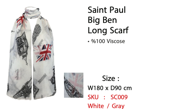 Saint Paul Big Ben Long Scarf - SC009