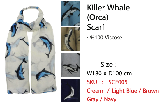 Killer Whale (Orca) Scarf - SCF005