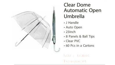 Clear Dome Automatic Open Umbrella - UD001