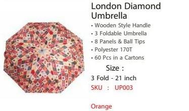 London Diamond Umbrella - UP003
