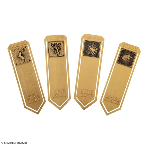 Game of Thrones Set of 4 Metal Bookmarks (Stark, Lannister, Baratheon and Targaryen) - MAP5373