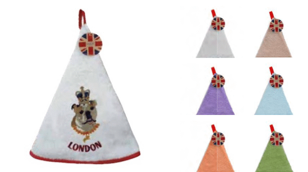 Round Tea Towel Embroidered Sponge - LN-055