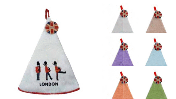 Round Tea Towel Embroidered Sponge - LN-055