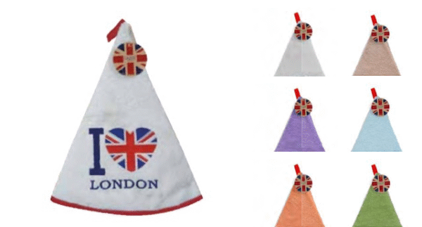 Round Tea Towel Embroidered Sponge - LN-055