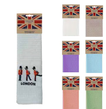 Tea Towel Swifted Honeycomb Embroidered (50x70 cm) - LN-217