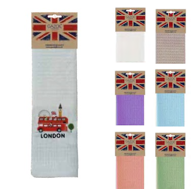 Tea Towel Swifted Honeycomb Embroidered (50x70 cm) - LN-217