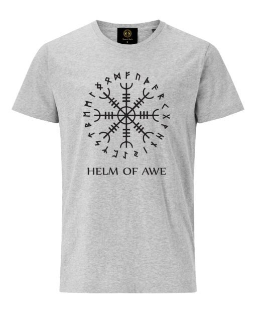 Viking Grey Melange Helm of Awe T-Shirt - RT-HOA-G