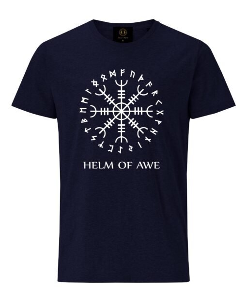 Viking Navy Blue Helm of Awe T-Shirt - RT-HOA-N
