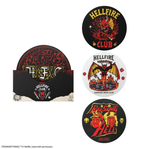 Stranger Things Set of 4 Hellfire Club Coasters - CR4181