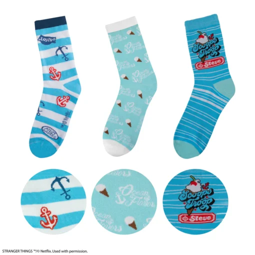 Stranger Things Set of 3 Scoops Ahoy Socks - CR1680