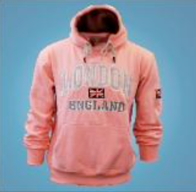 London England Embroidered Hoodie - Pink