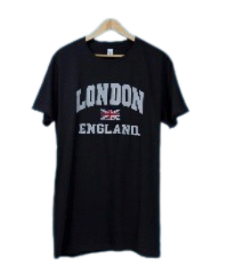 London England Printed T-Shirt - Black