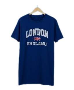 London England Printed T-Shirt - Navy Blue