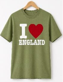 I Love London Printed T-Shirt - Olive Green