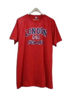 London England Printed T-Shirt - Red