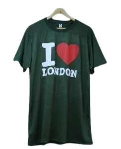 I Love London Printed T-Shirt - Olive Green