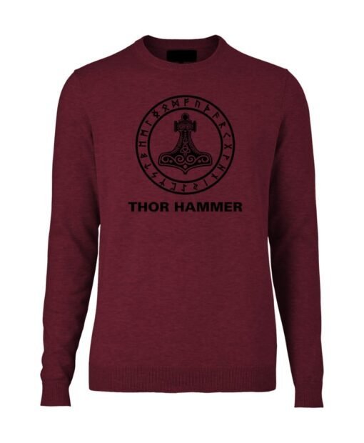 Viking Maroon Thor Hammer Jumper - CJ-THV-M
