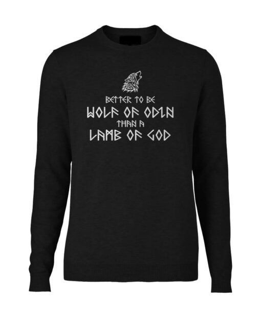 Viking Black Wolf of Odin Jumper -  CJ-LOG-B