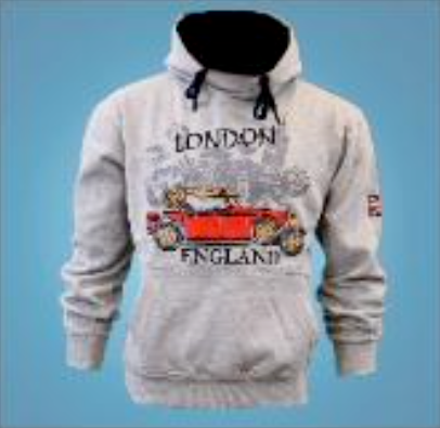 Taxi Printed Hoodie - Light Gray