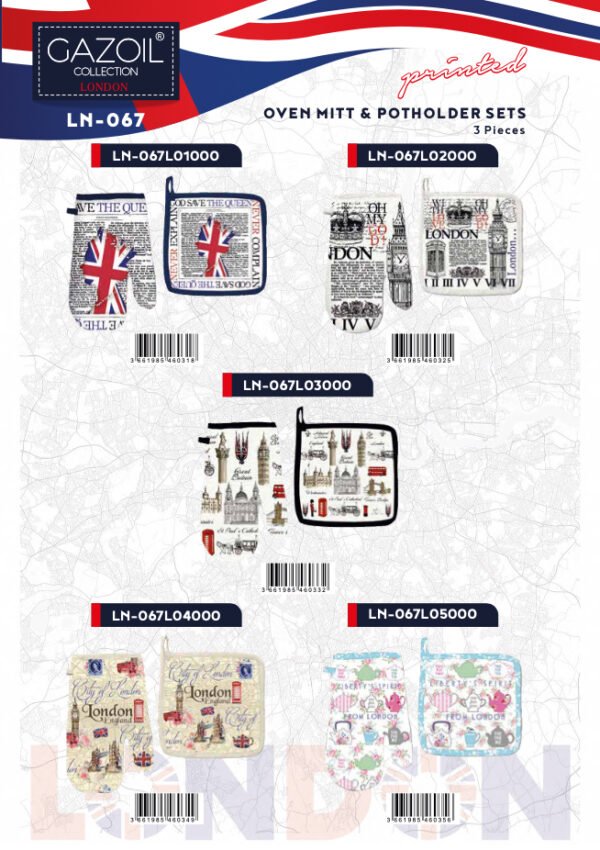 Oven Mitt & Pot Holder Sets - LN-067