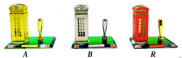 Crystal Telephone Box with Pen Holder - AC72