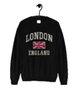 London England Sweatshirt - Black