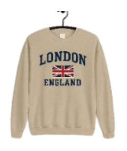 London England Sweatshirt - Cream