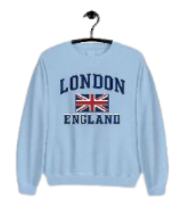 London England Sweatshirt - Sky Blue