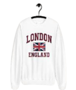 London England Sweatshirt - White