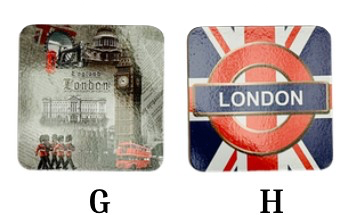 Set of 4 Coasters - 1462