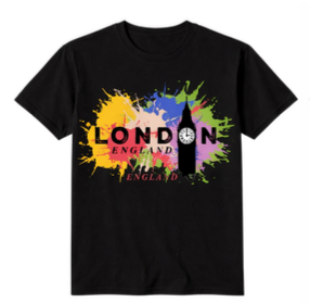Broken Print T-Shirt - Black