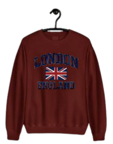 London England Sweatshirt - Maroon
